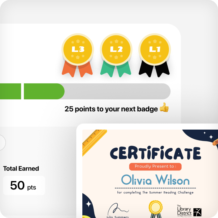image of badges and certificates