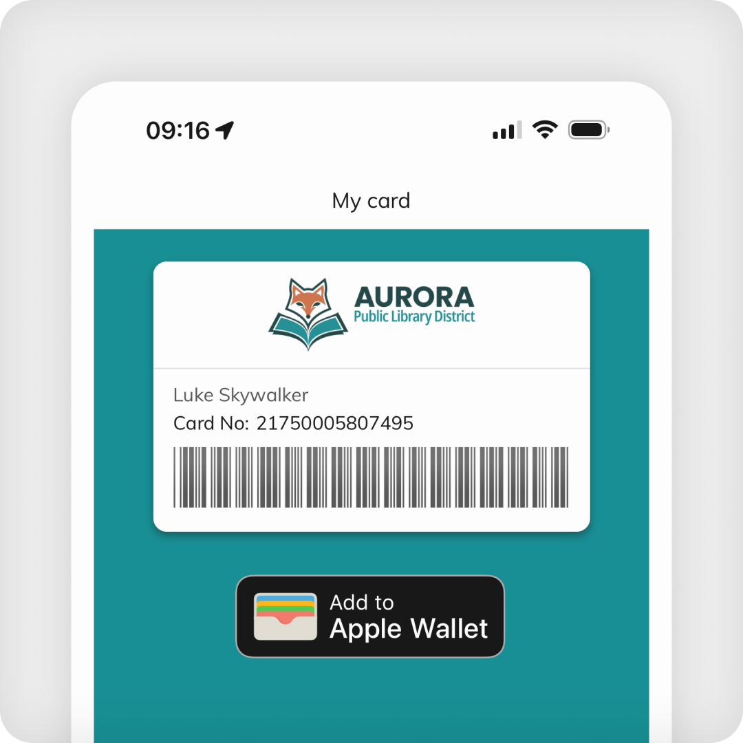 image of a patrons account homepage on the connect app