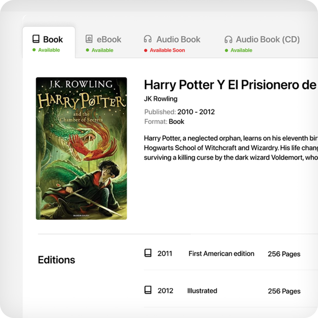 image of an author spotlight of J.K Rowling featuring a bio and her work