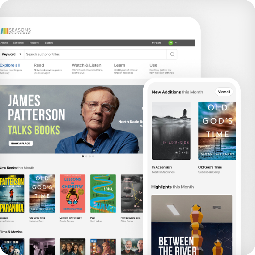 image of search results in explore showing different formats and availability