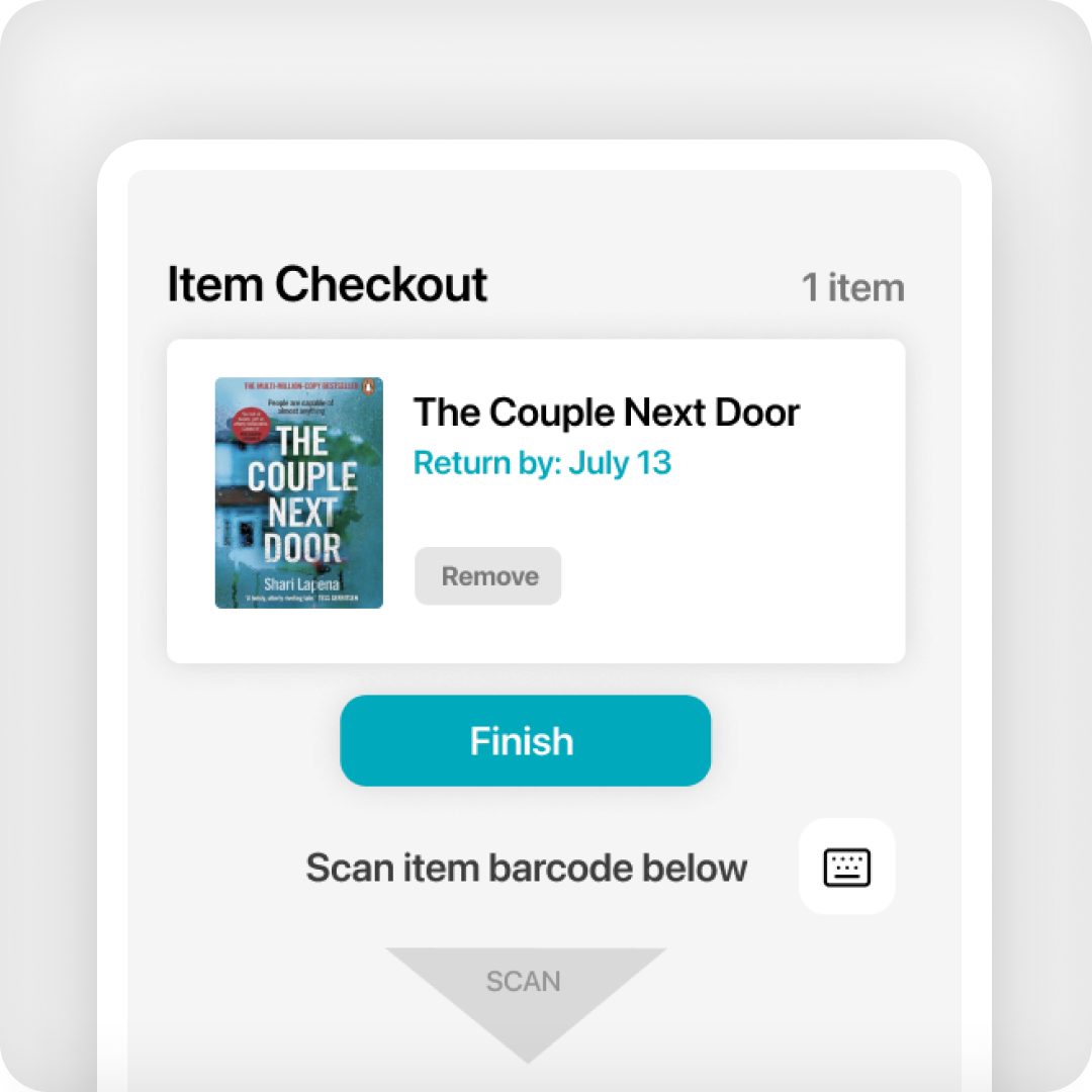 image of self check on an interact device