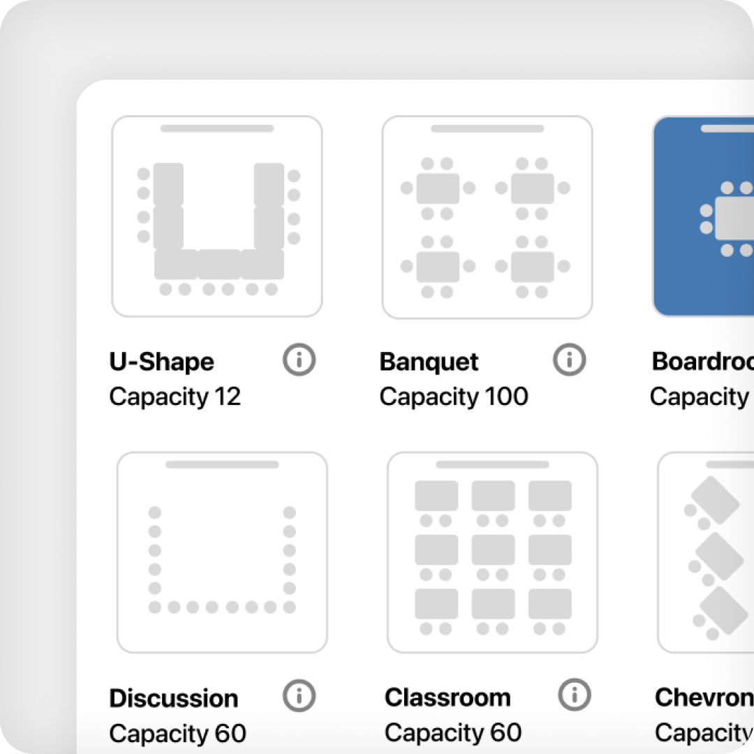 image of tablet showing room availability