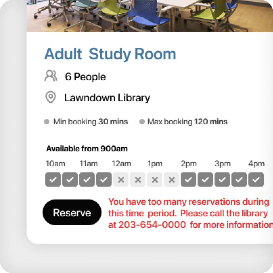 image of room reservation schedule
